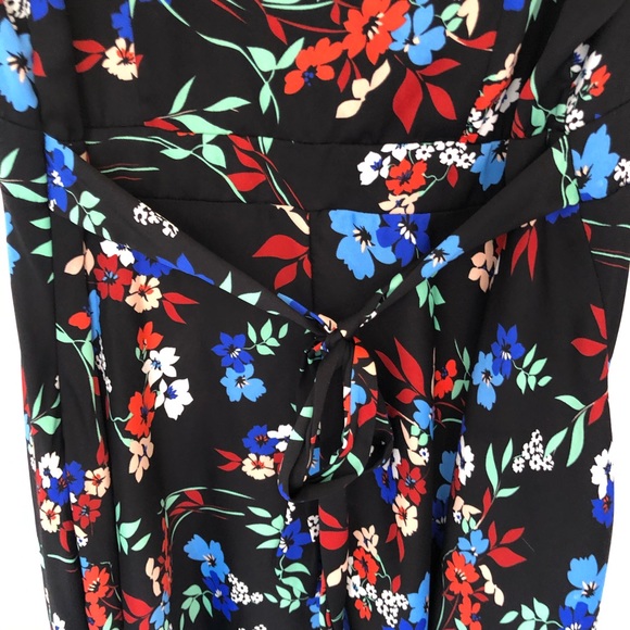 City Chic Black Floral Fit and Glare Dress XS - Picture 3 of 6